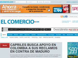 El Comercio - home page