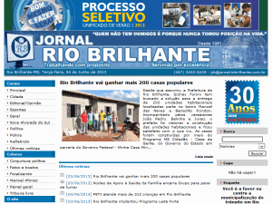 Jornal Rio Brilhante - home page