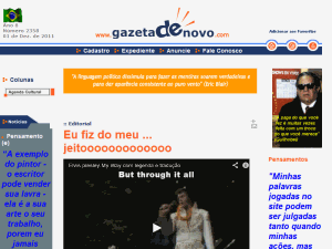 Gazeta de Novo - home page