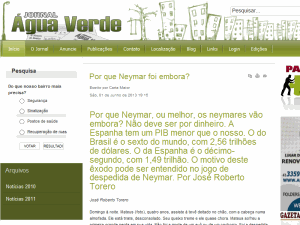 Jornal Agua Verde - home page