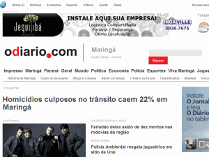 O Di&aacute;rio do Norte do Paran&aacute; - home page