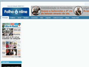 Folha da Manhã - home page