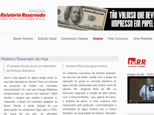 Relatorio Reservado - home page