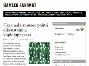 Hämeen Sanomat - home page