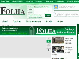 Folha do Vale - home page