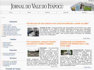 Jornal do Vale do Itapocu - home page