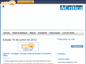 A Cr&iacute;tica - home page