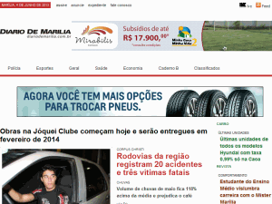 Di&aacute;rio de Marilia - home page