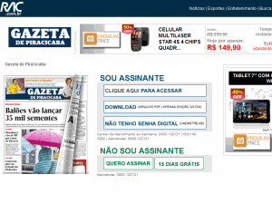 Gazeta de Piracicaba - home page