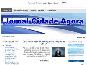 Jornal Cidade Agora - home page