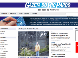 Gazeta do Rio Pardo - home page