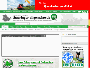 Thüringer Allgemeine - home page