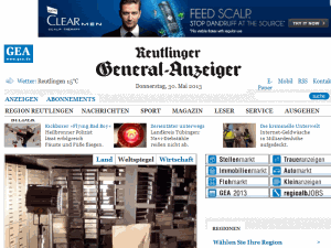Reutlinger General-Anzeiger - home page