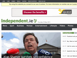 The Irish Independent - home page